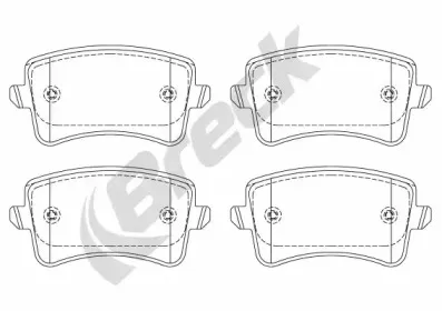 Комплект тормозных колодок, дисковый тормоз BRECK купить